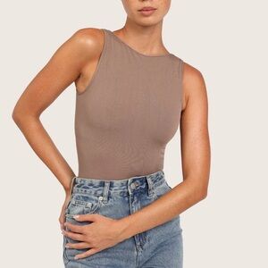 BOODY Ribbed Boat Neck Bodysuit Bamboo Lyocell Seamfree Fabric